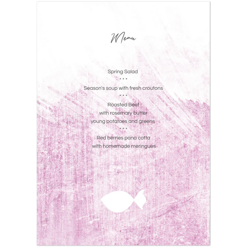 Communion Menu Cards