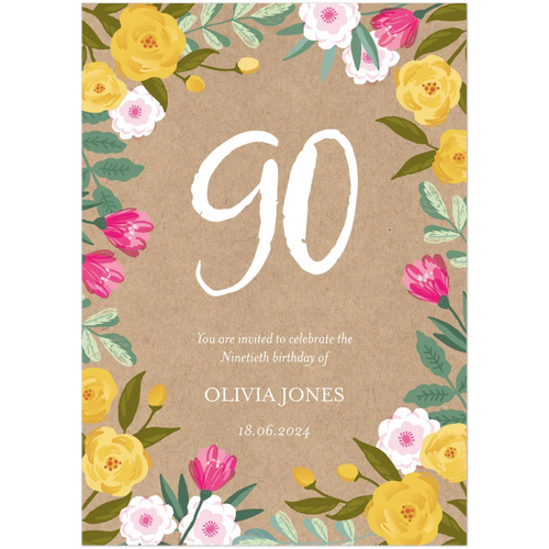 90th Birthday Invitations