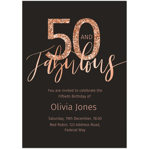 50th Birthday Invitations