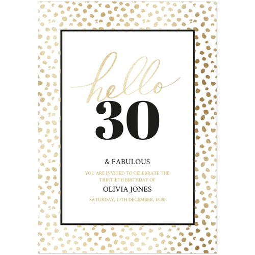 30th Birthday Invitations