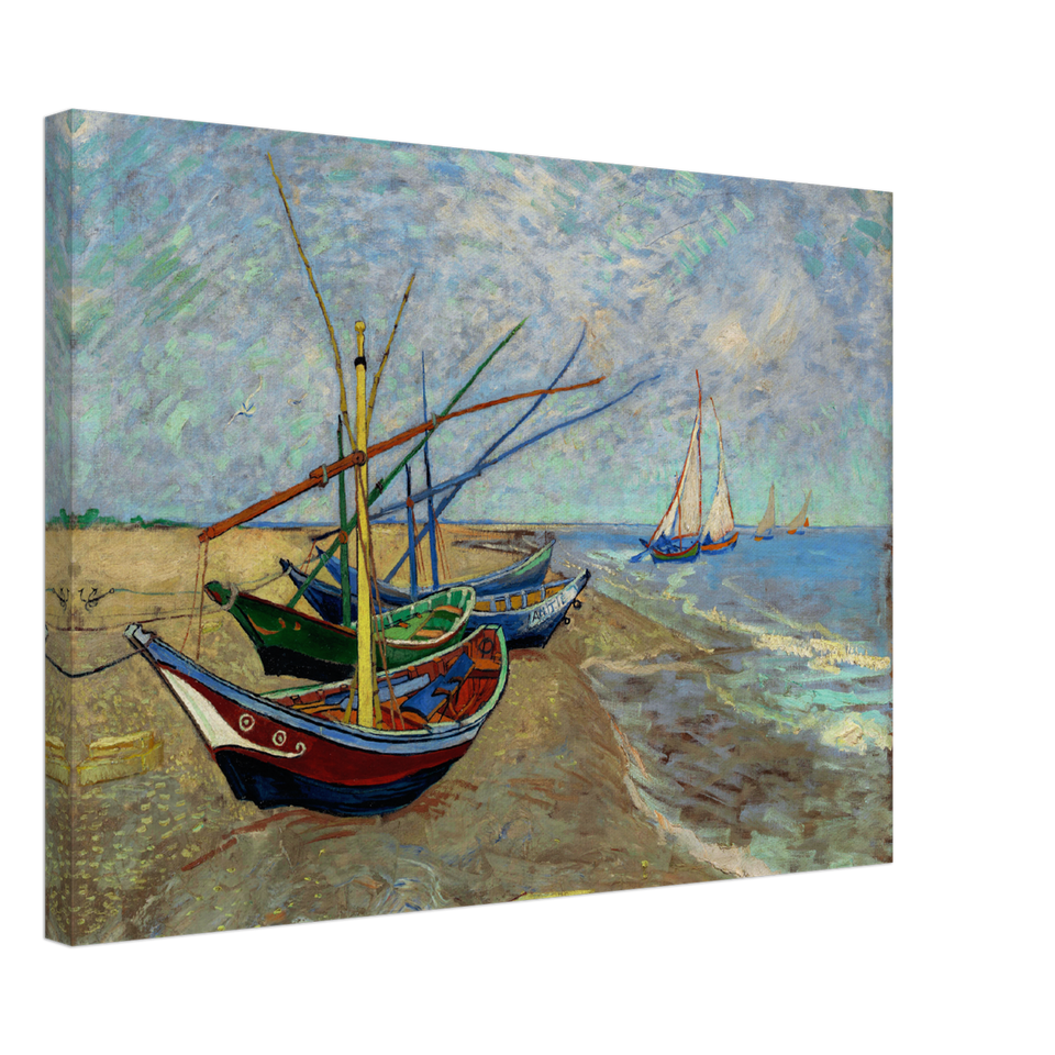 Fishing Boats on the Beachat Saintes-Maries (1888) Canvas