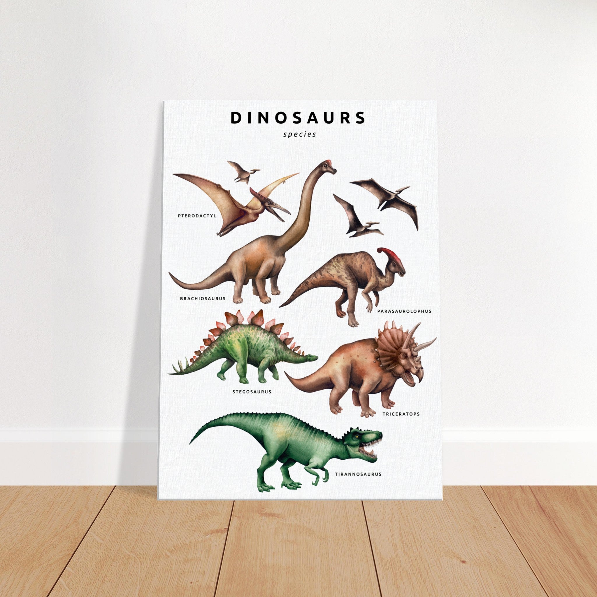 Lienzo Colección Dinosaurios