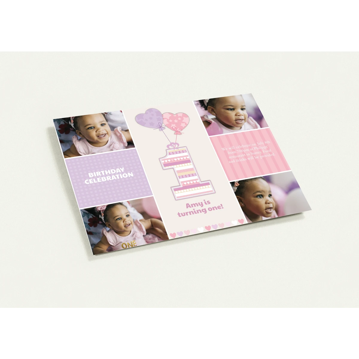 Girl birthday party invitations