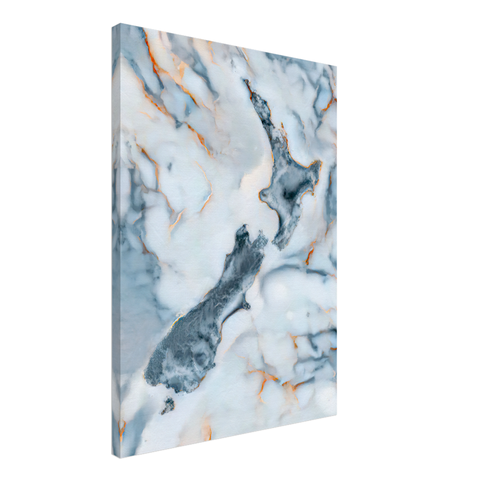 New Zealand Marble Map Canvas