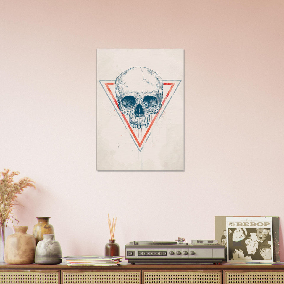 Skull In Triangles Canvas