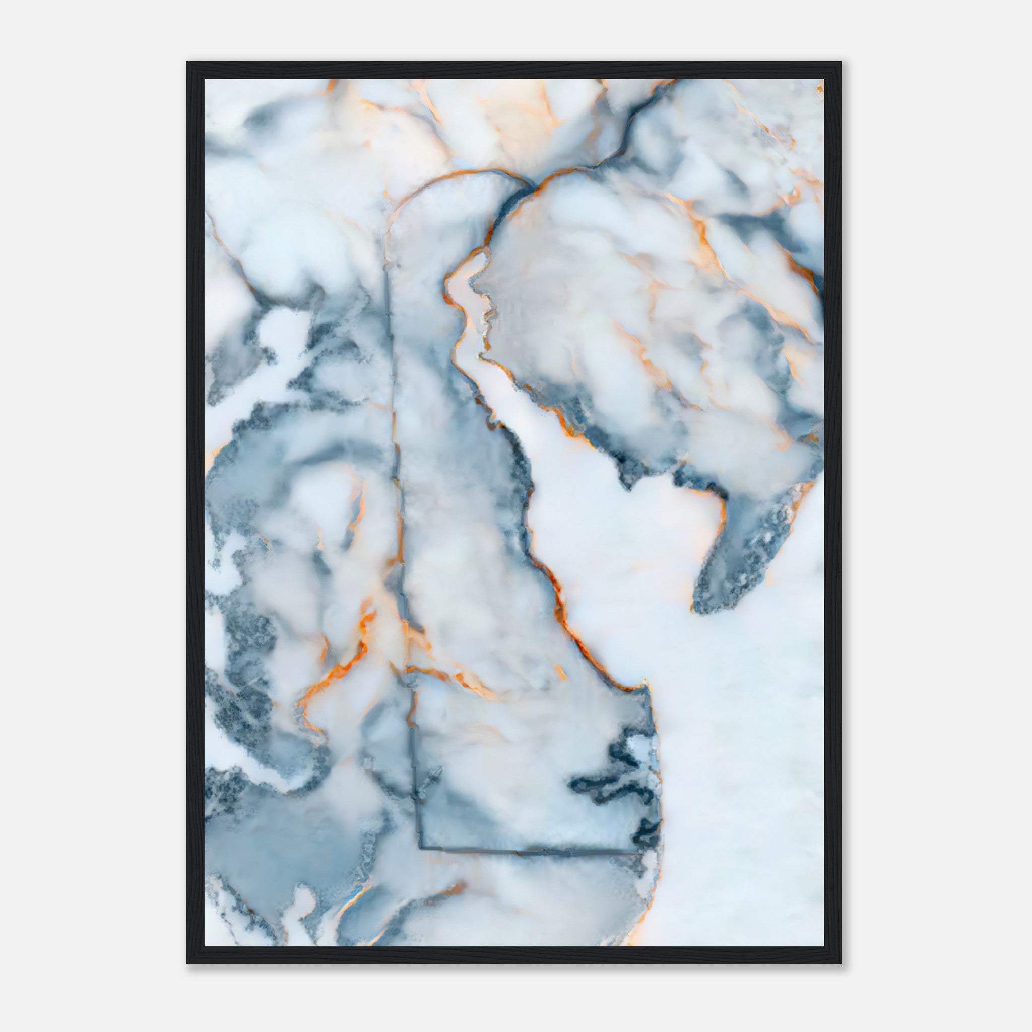 Delaware Marble Map Poster
