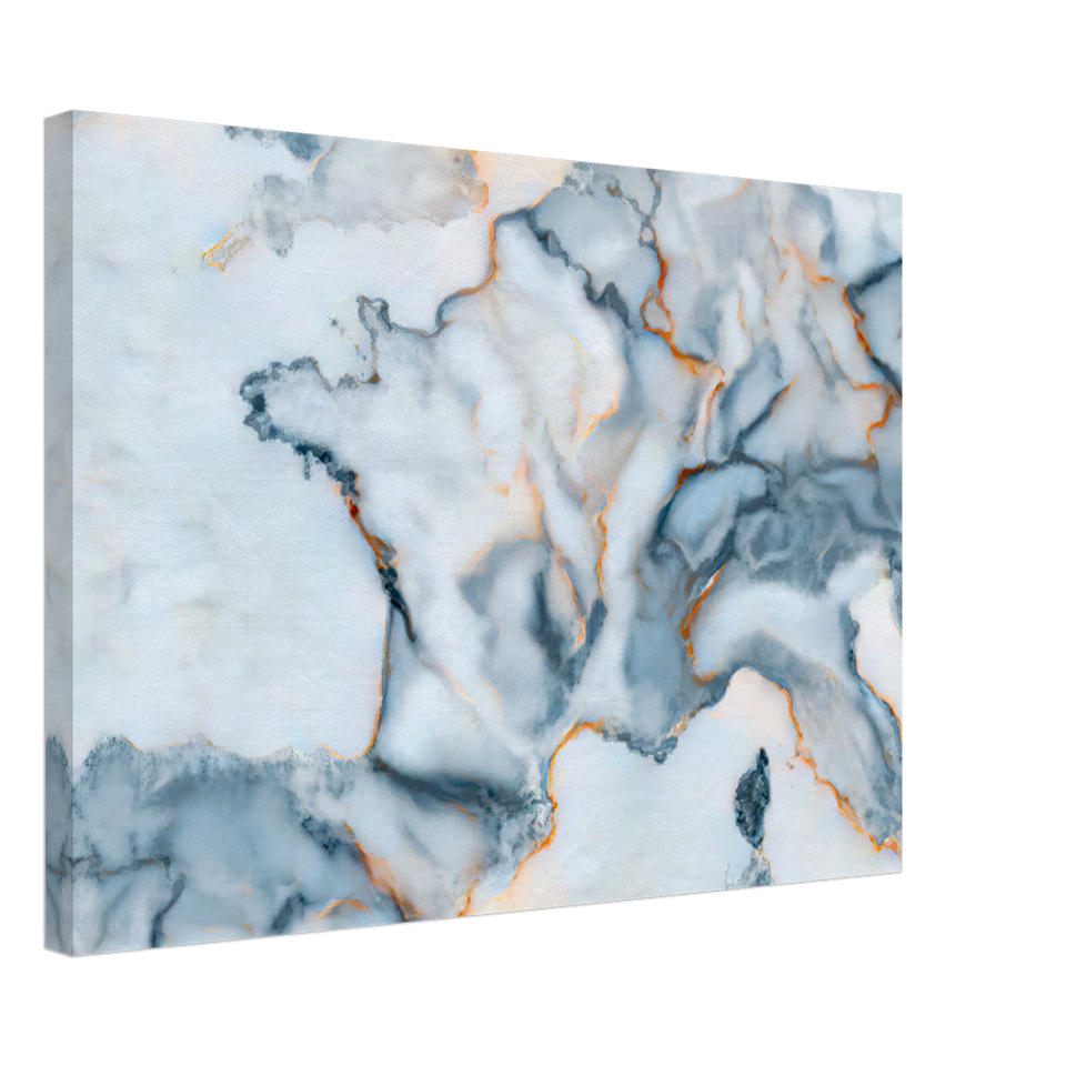 France Marble Map Canvas