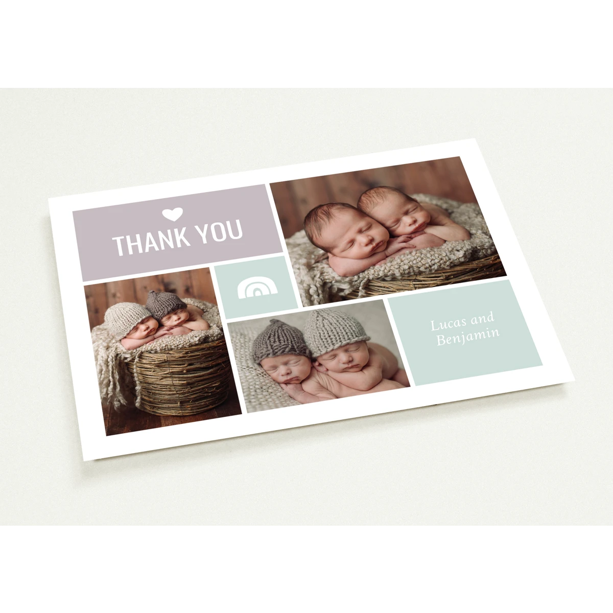 Baby Thank You Cards for Twins