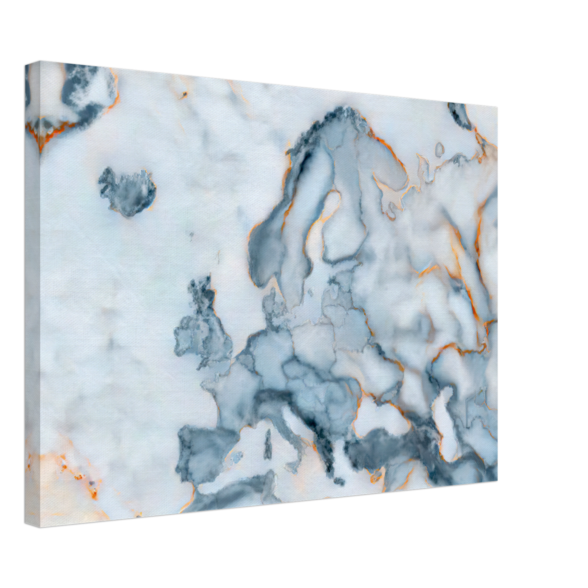 Europe Marble Map Canvas