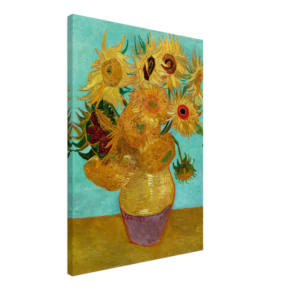 Vase with Twelve Sunflowers (1888-1889) Canvas