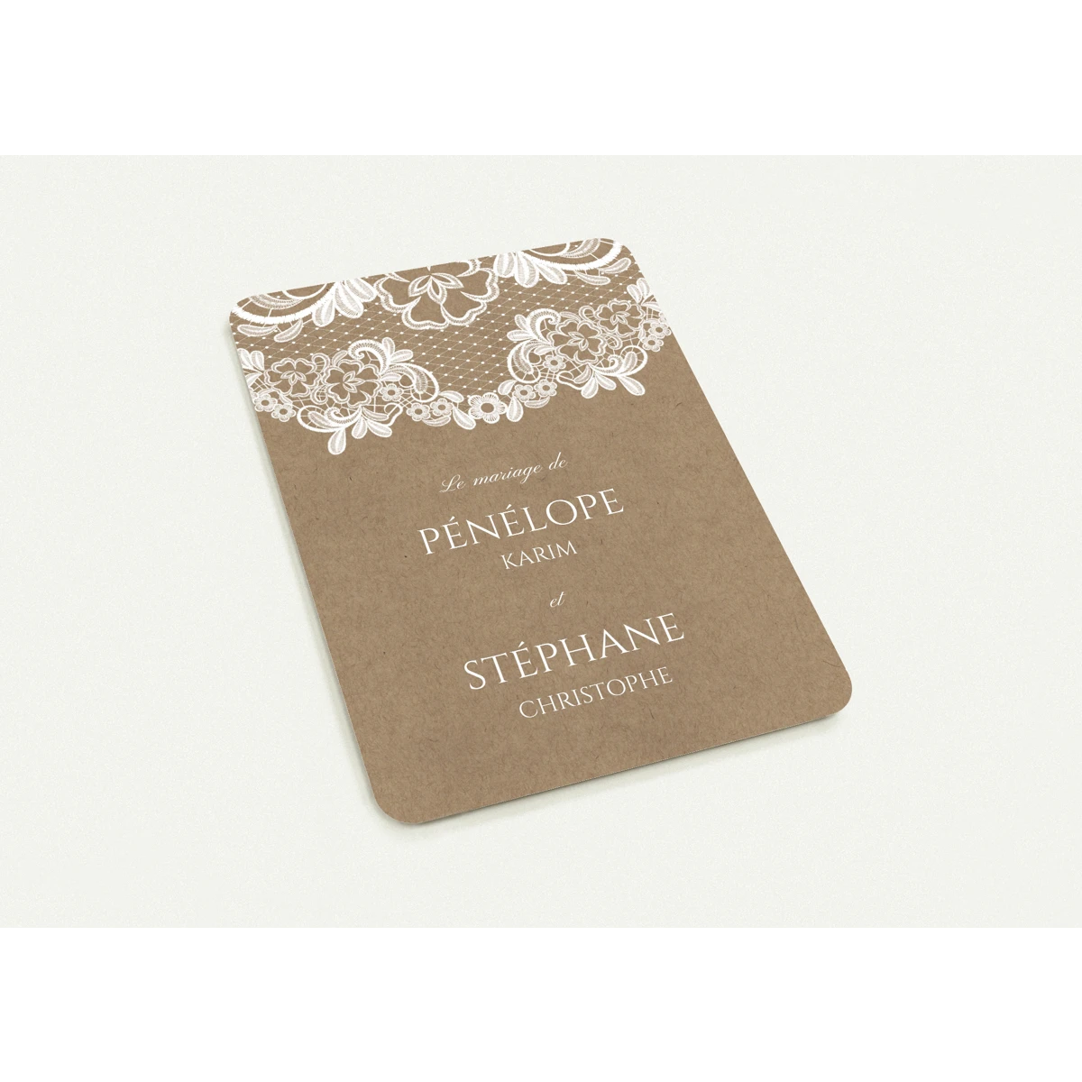 Invitations de mariage en dentelle