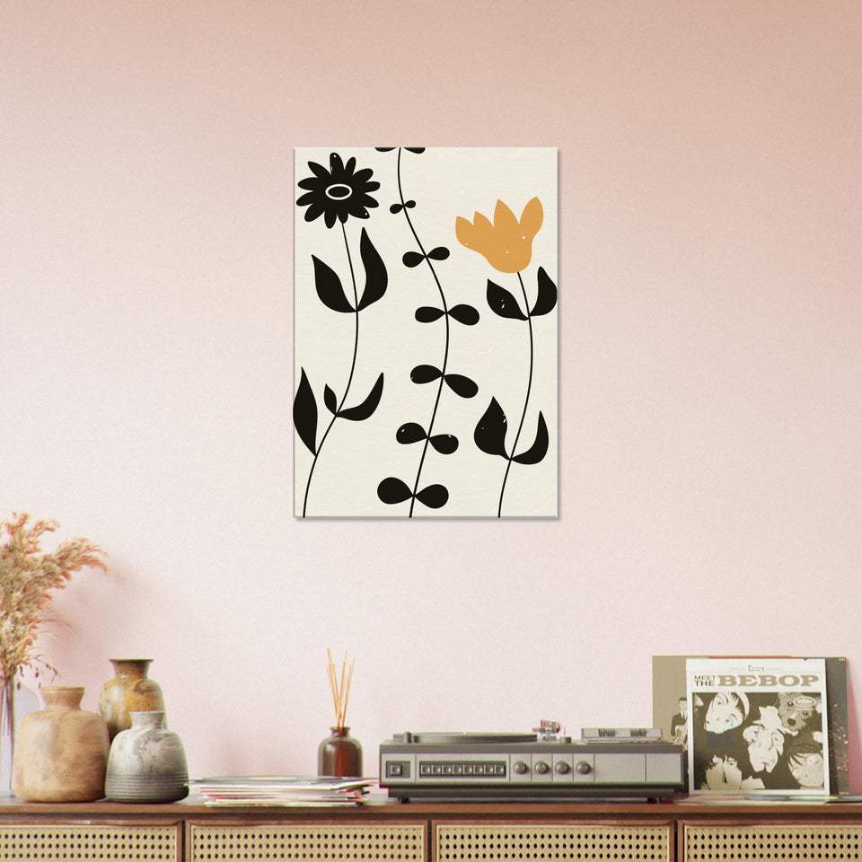 Boho Aesthetic No.5 Climbing Flowers Canvas