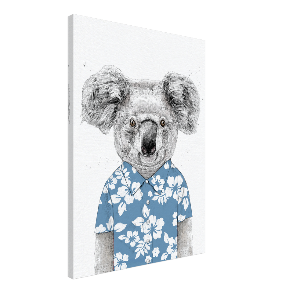 Summer Koala (Blue) Canvas