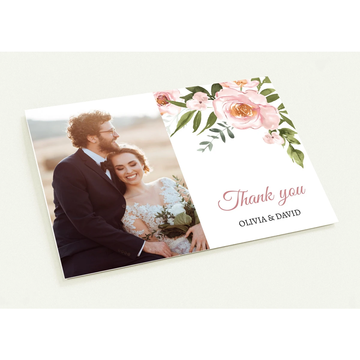 Watercolor Wedding Thank You Cards