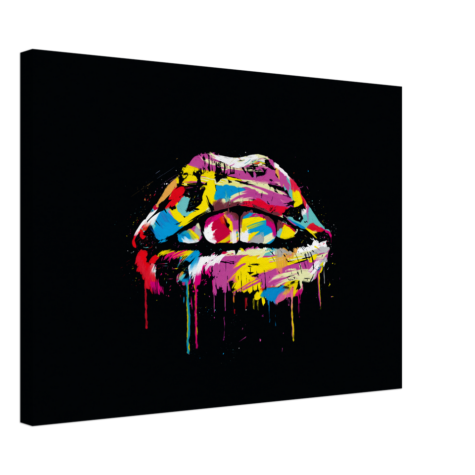 Colorful Lips Canvas