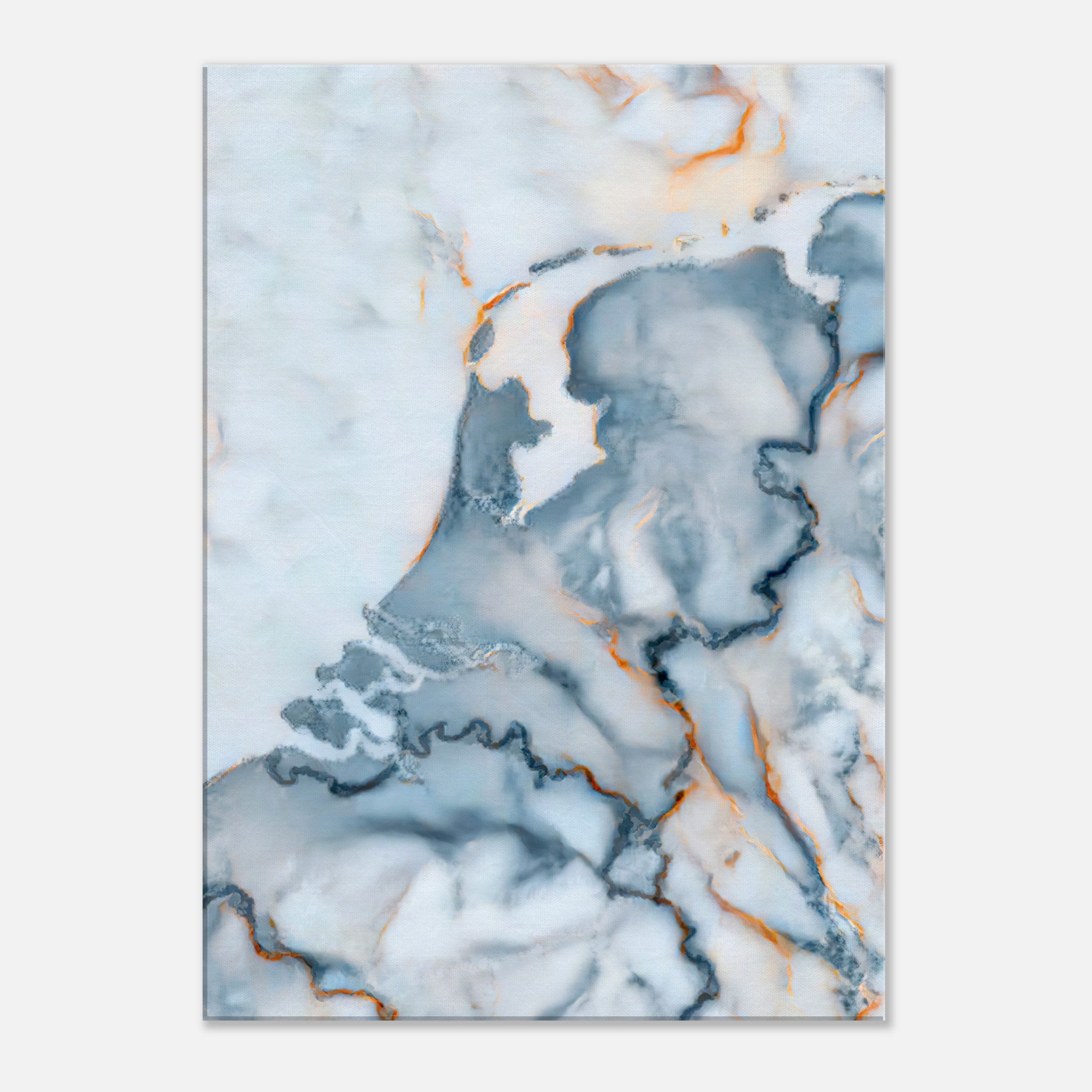 Netherlands Marble Map Canvas
