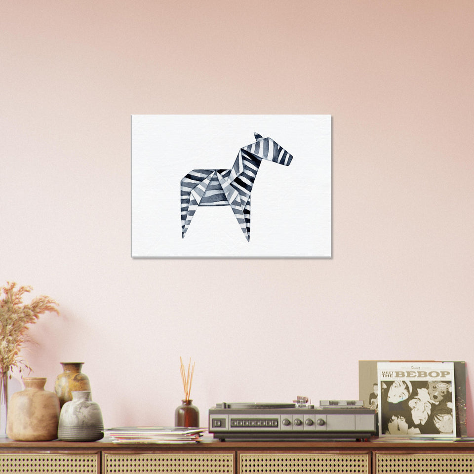 Origami-Zebra-Leinwand