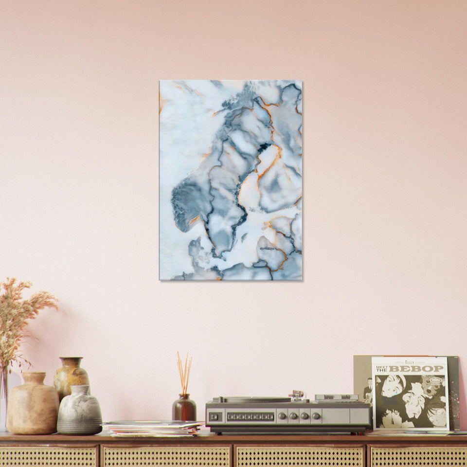 Sweden Marble Map Canvas