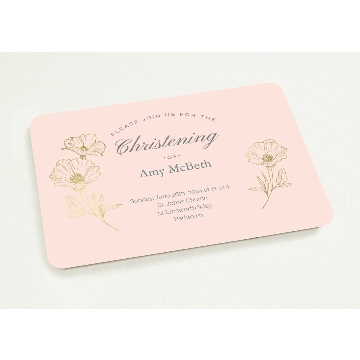 Classic Christening Invitations