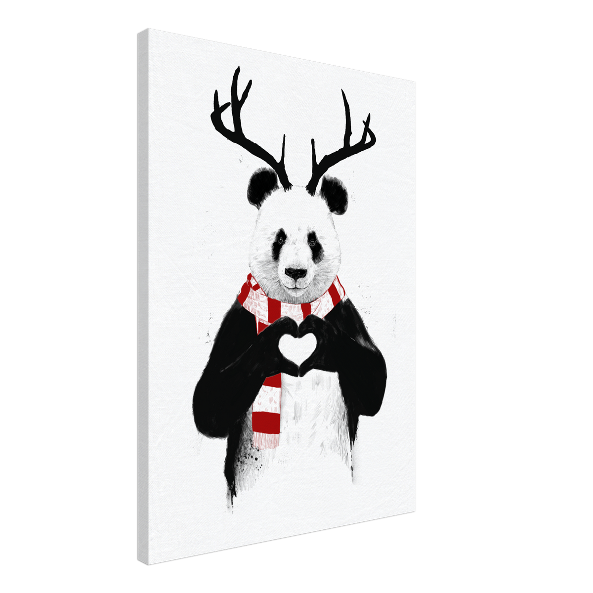 Xmas Panda Leinwand