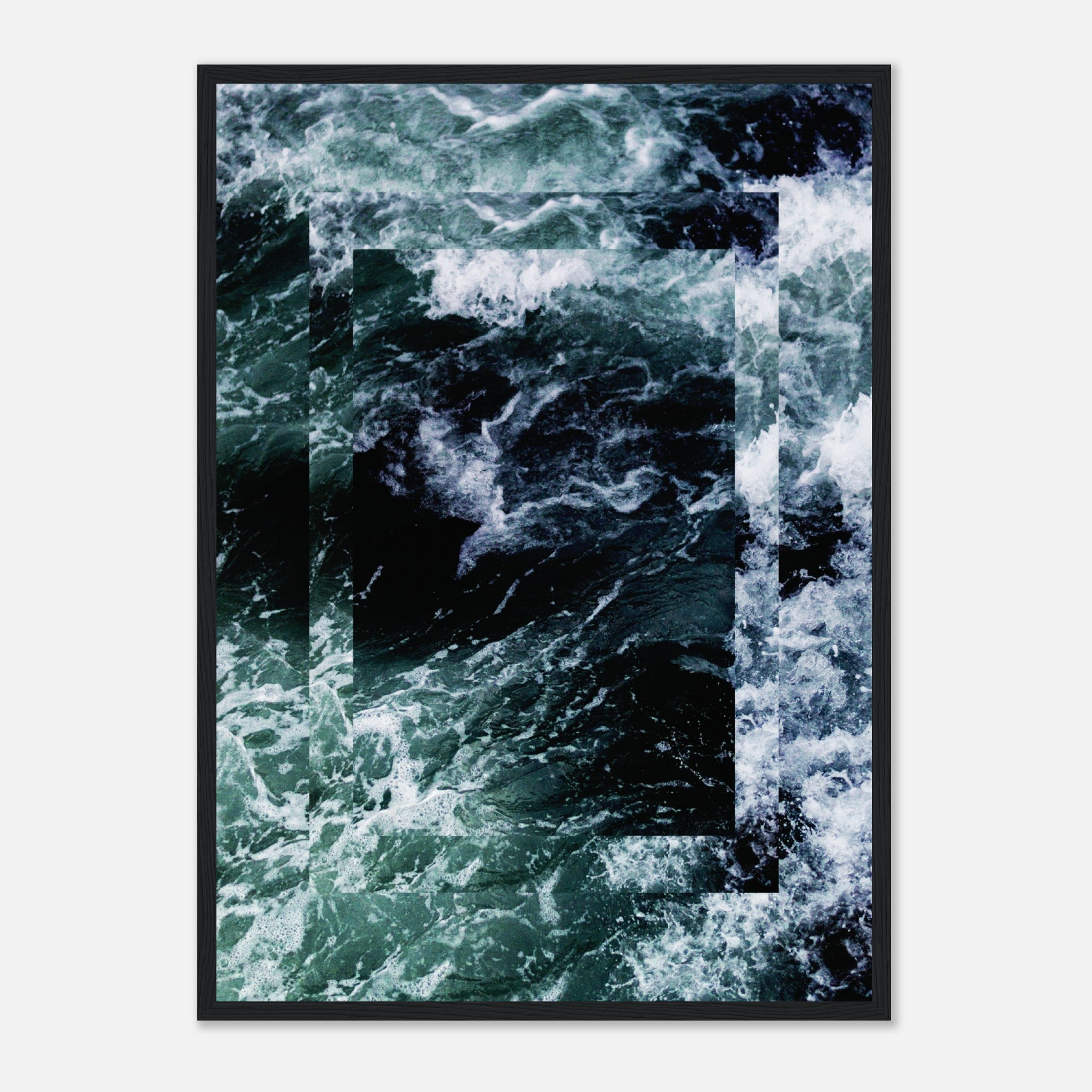 Abstract Wave Ocean Rectangle 2 Poster