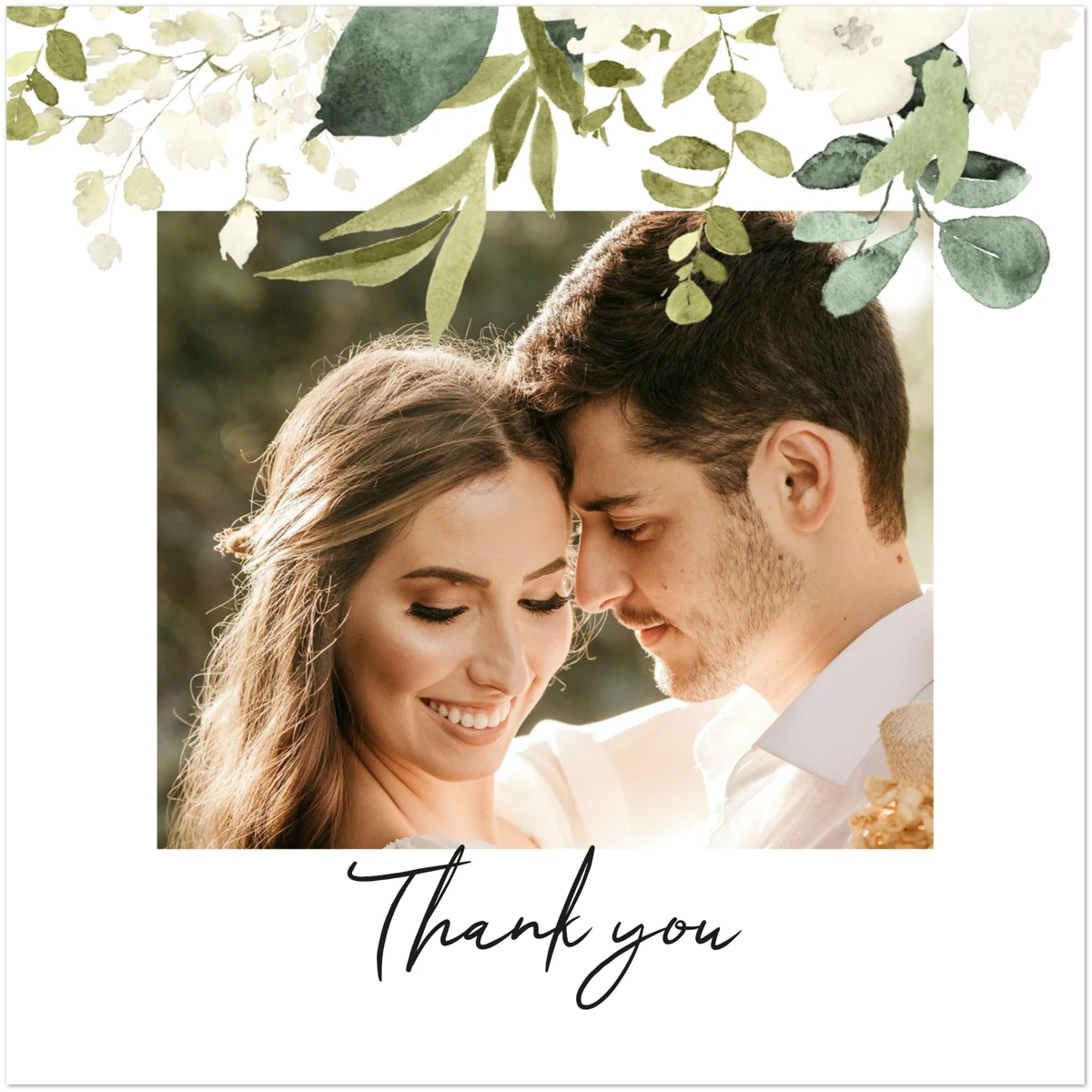 Watercolor Wedding Thank You Cards