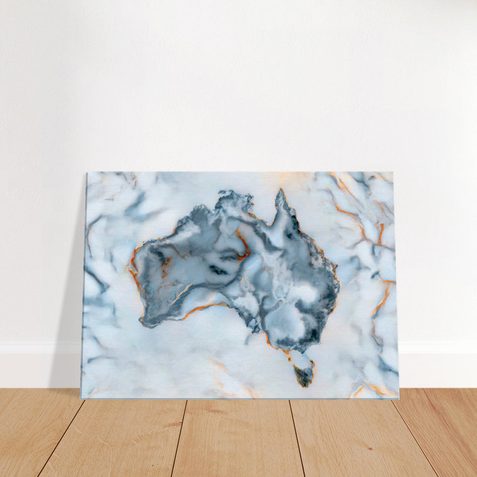 Australia Marble Map Canvas