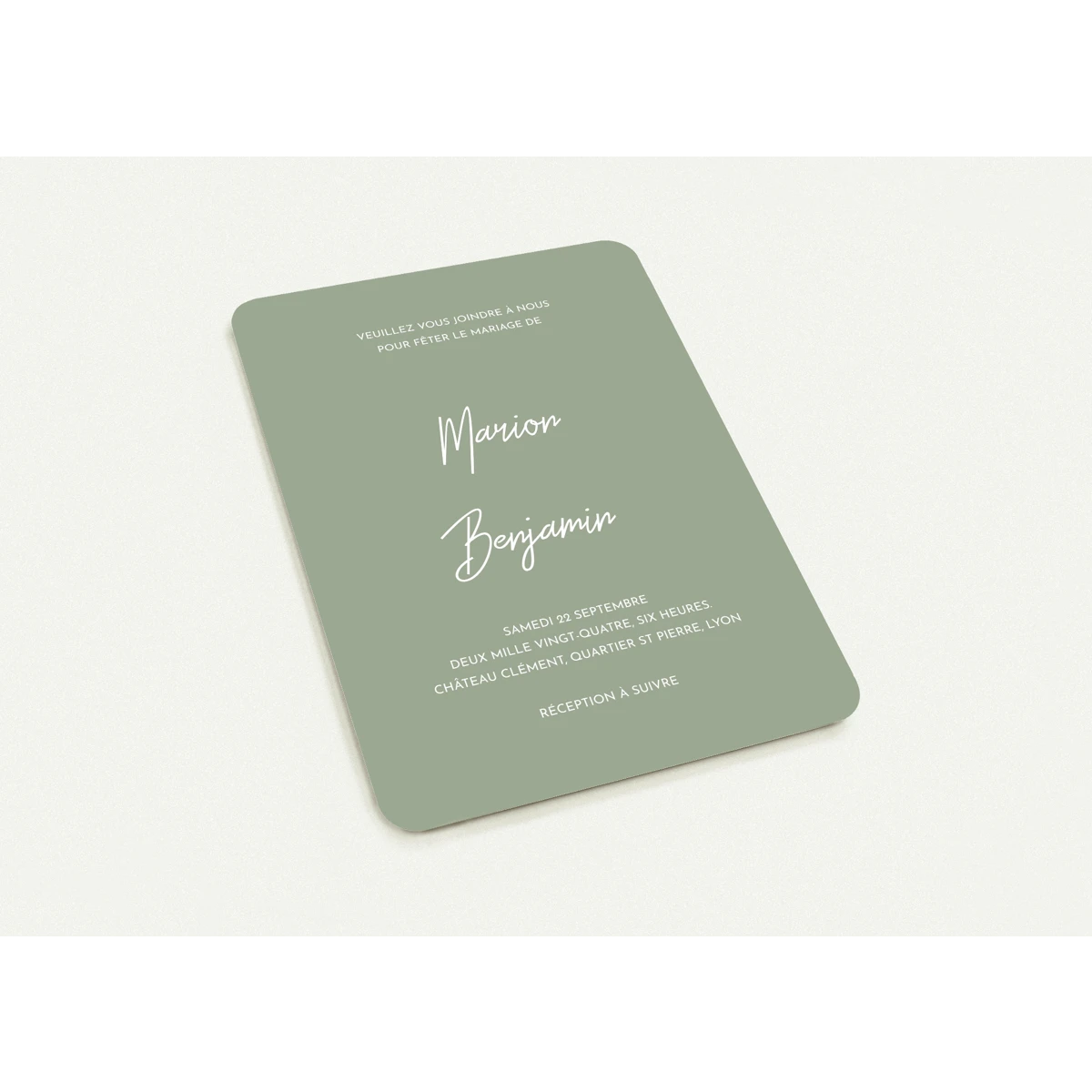 Invitations de mariage modernes