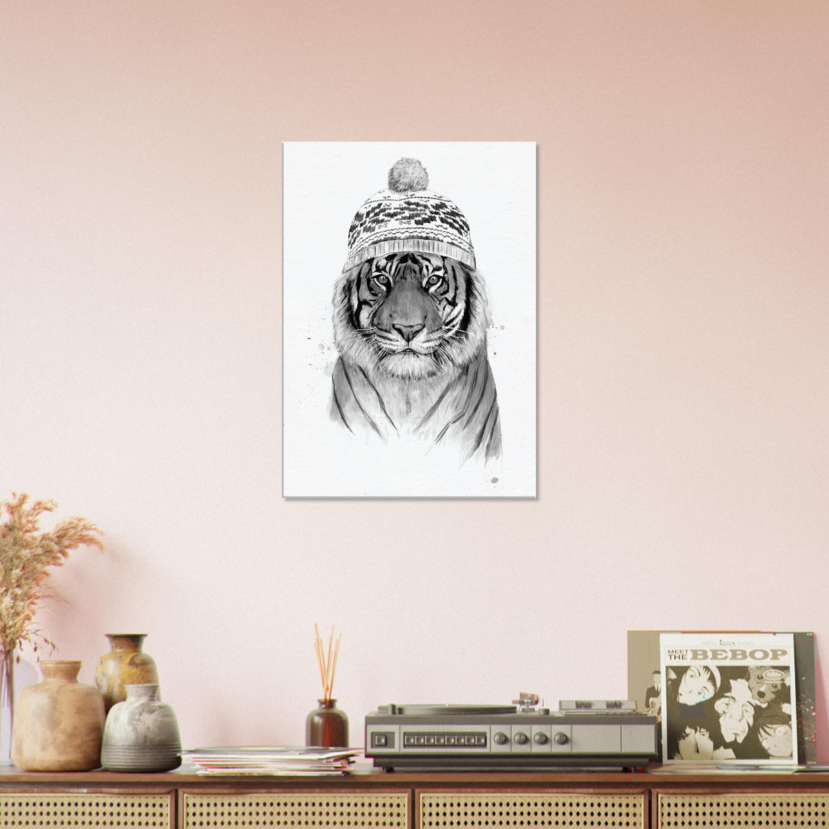 Siberian Tiger BW Canvas