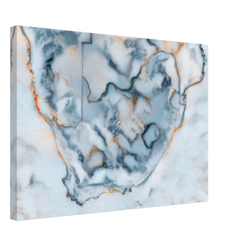 South Africa Marble Map Canvas