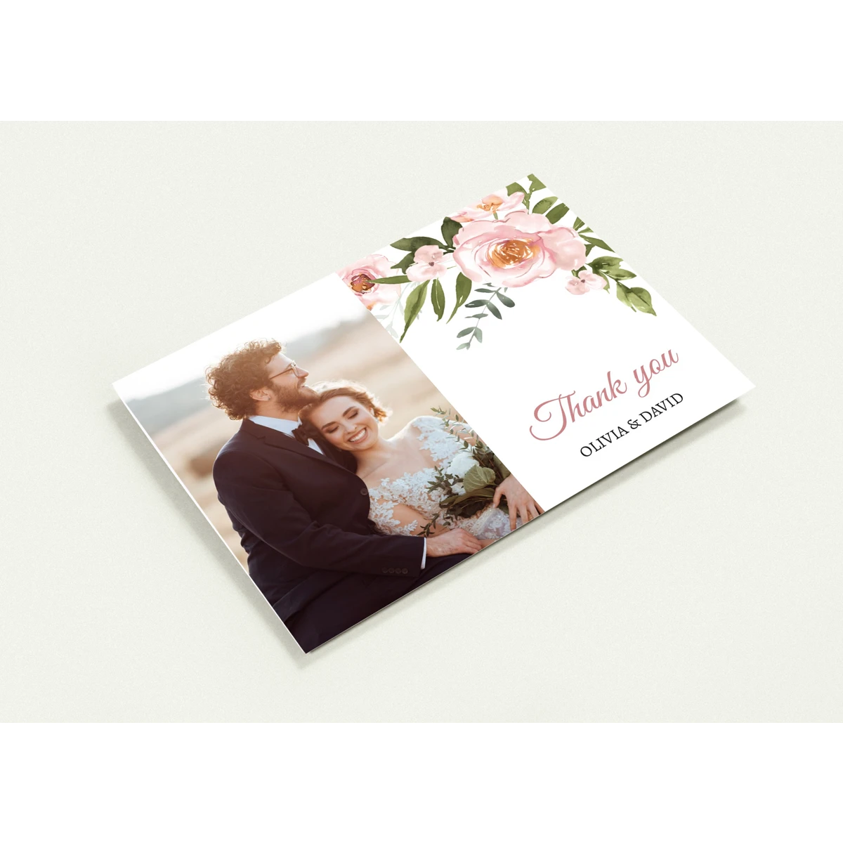 Watercolor Wedding Thank You Cards