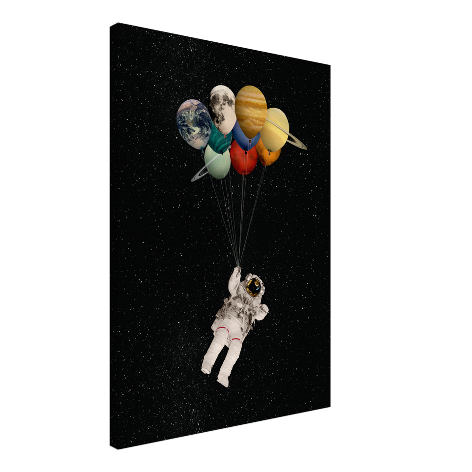 Astronaut With Balloons Canvas