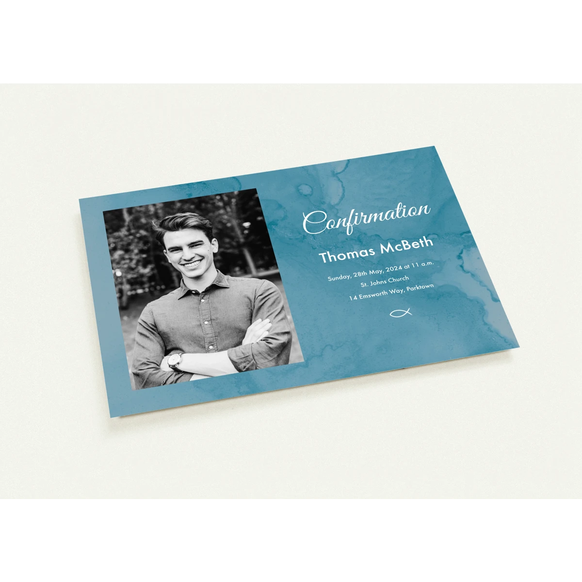 Boy Confirmation Invitations