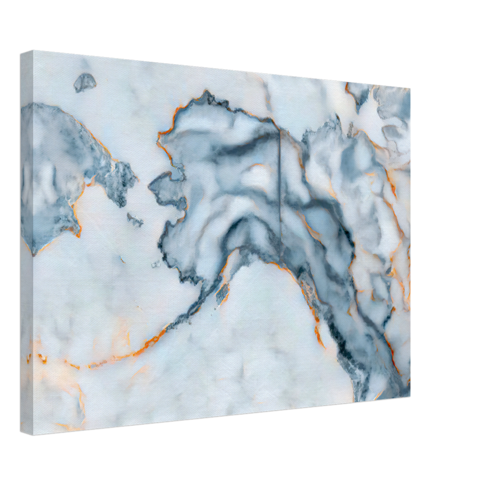 Alaska Marble Map Canvas