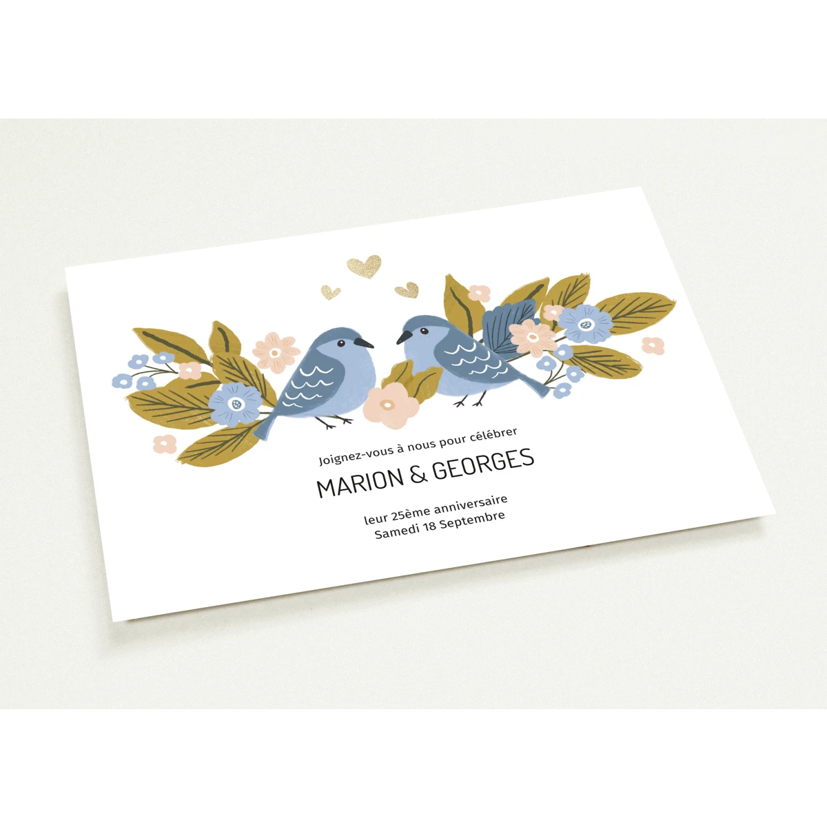 Invitations pour le 25e anniversaire de mariage