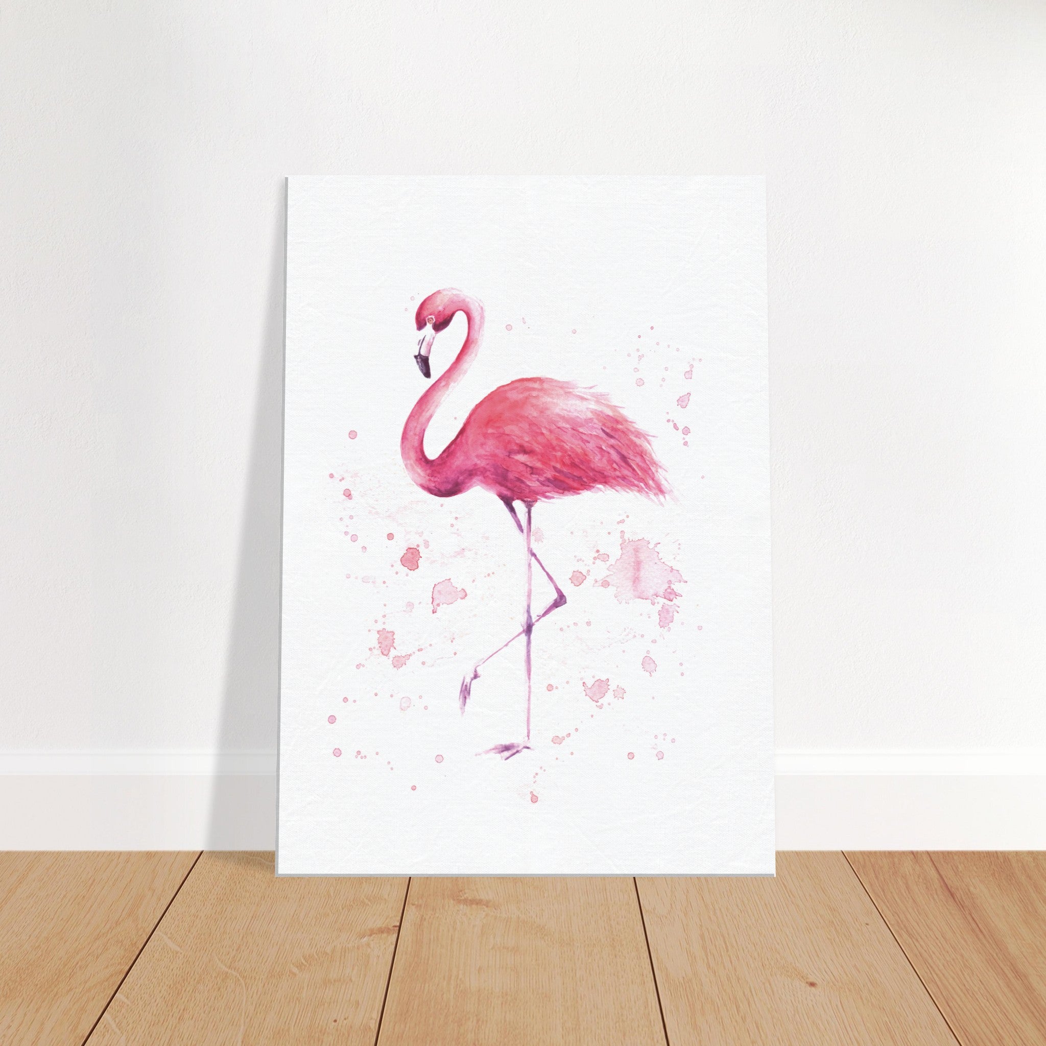 Watercolor Pink Flamingo Canvas