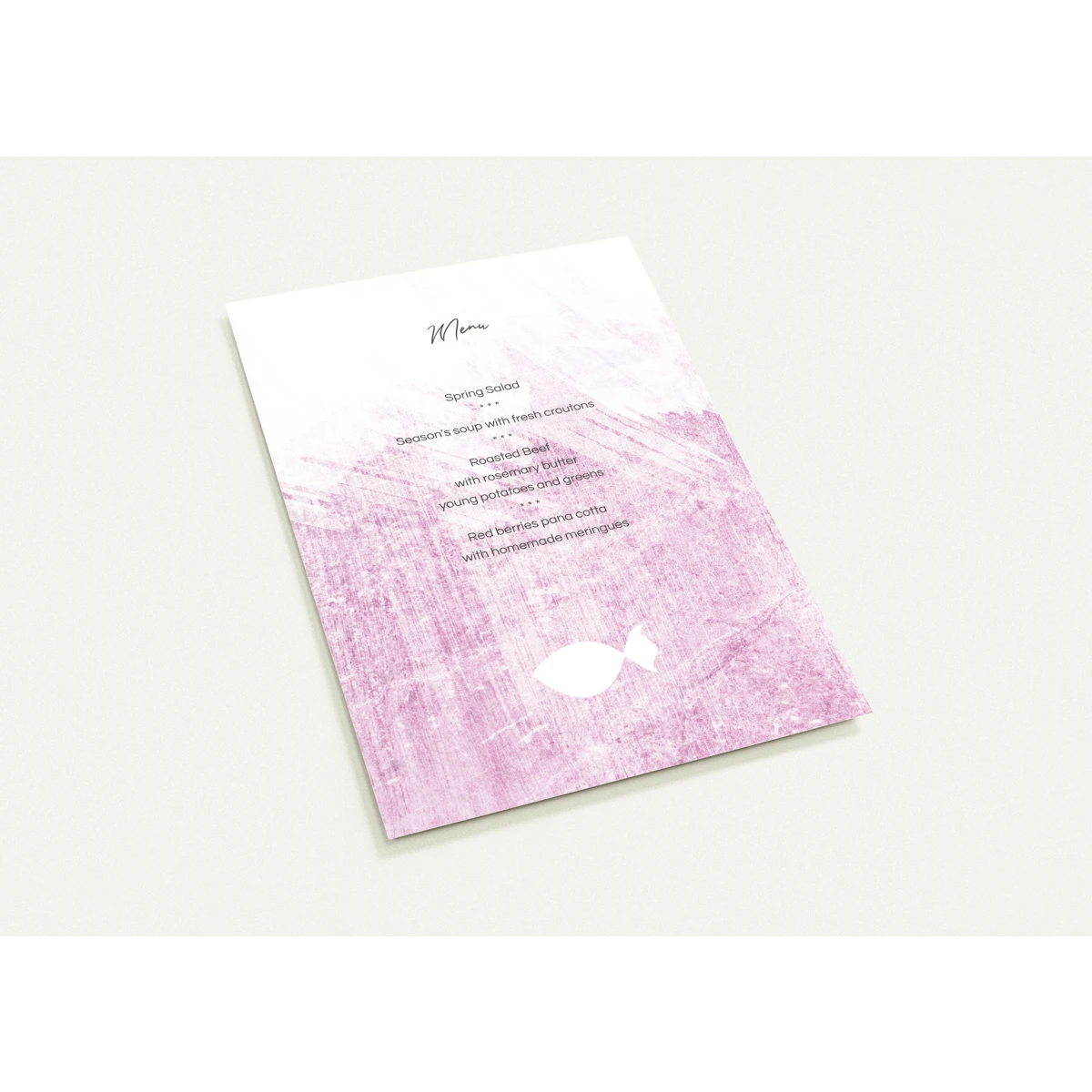 Communion Menu Cards