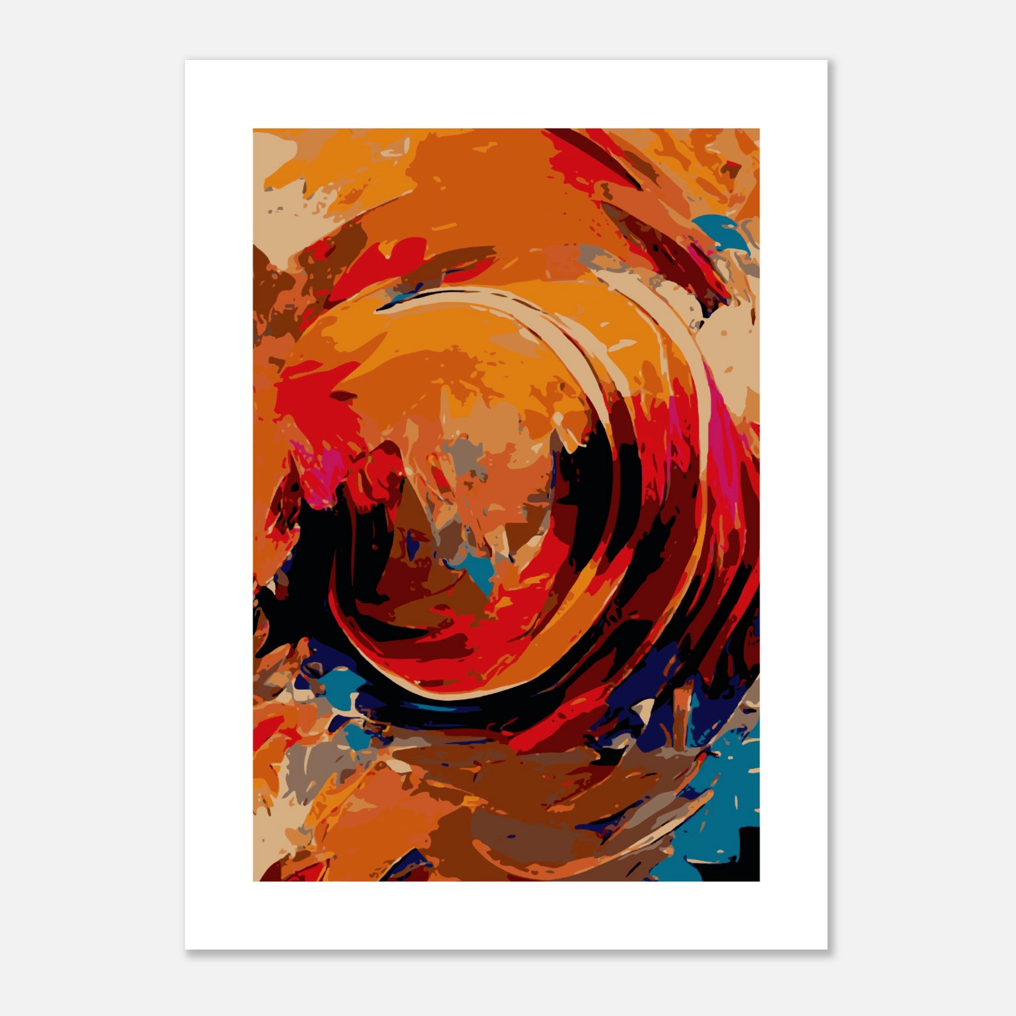 Abstract Colorful Brush Strokes No.1 Poster