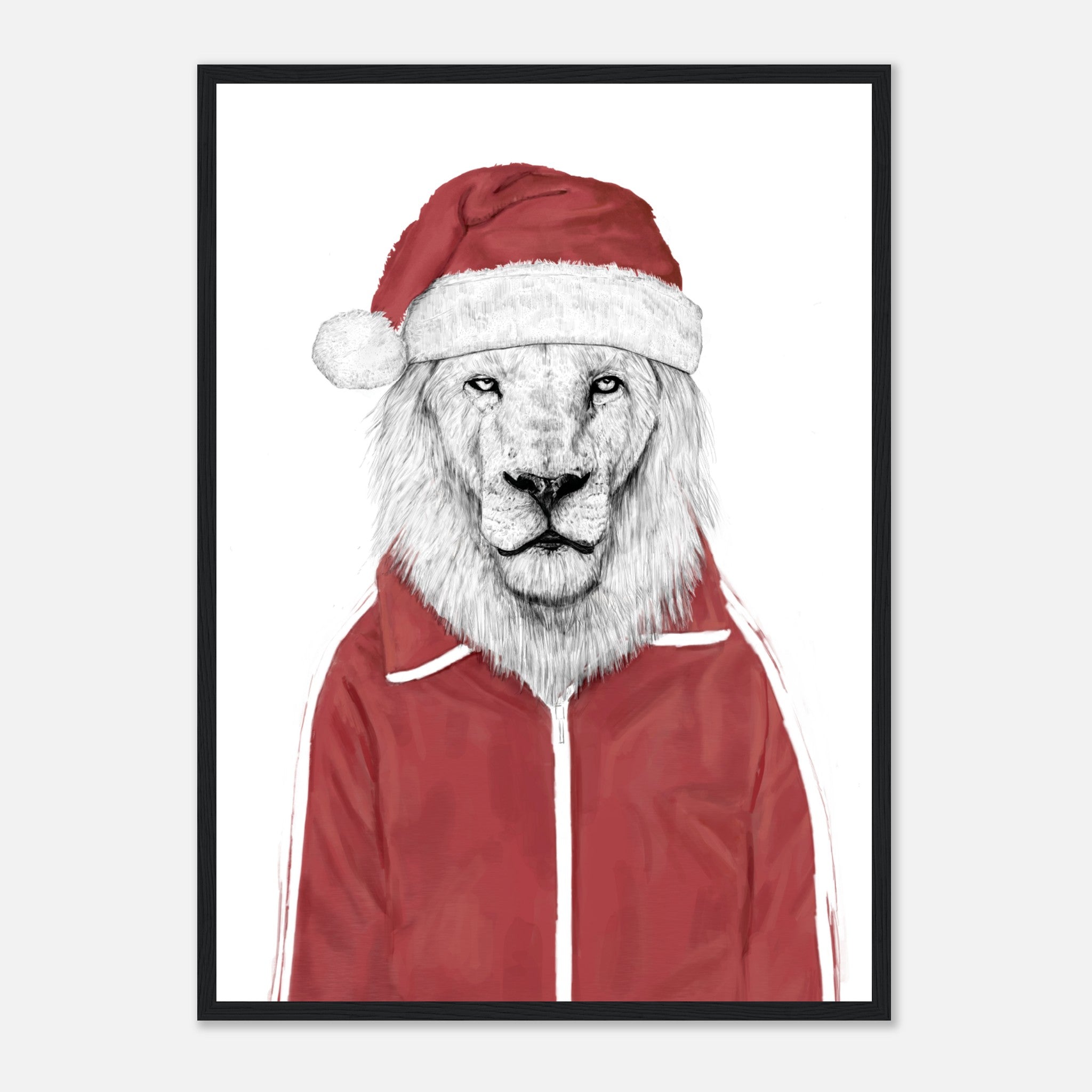 Santa Lion Poster