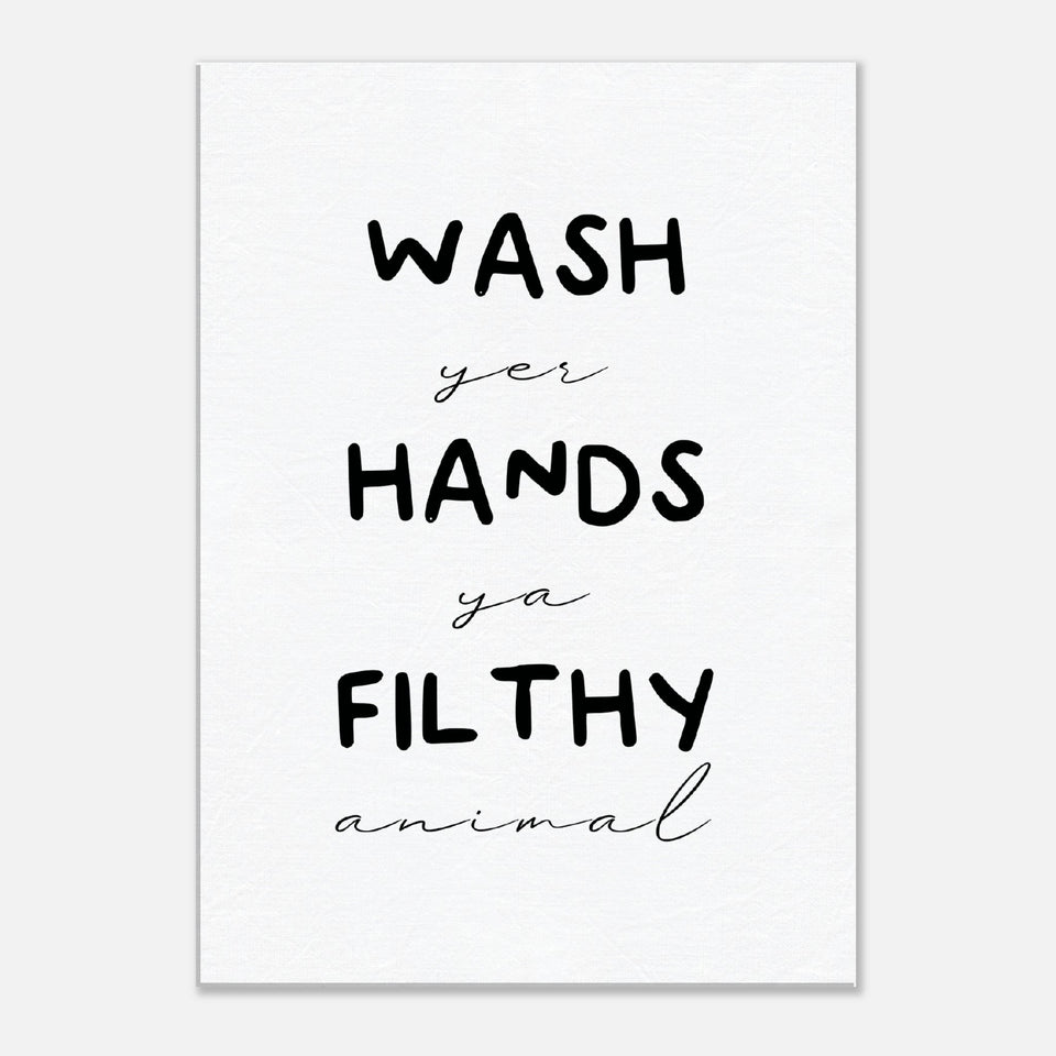 Wash Yer Hands Canvas