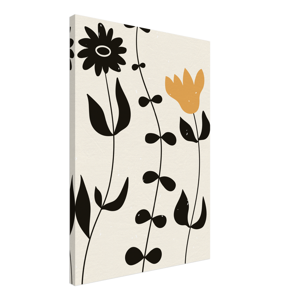 Boho Aesthetic No.5 Climbing Flowers Canvas