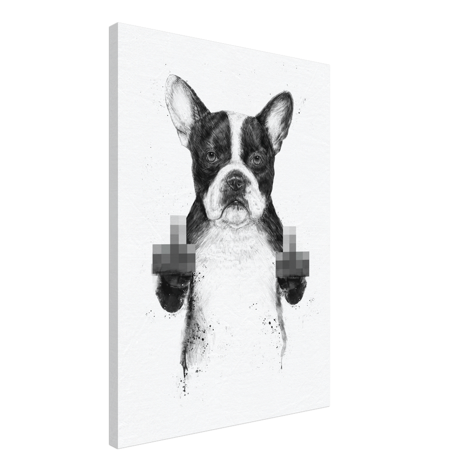 Censored Dog Canvas