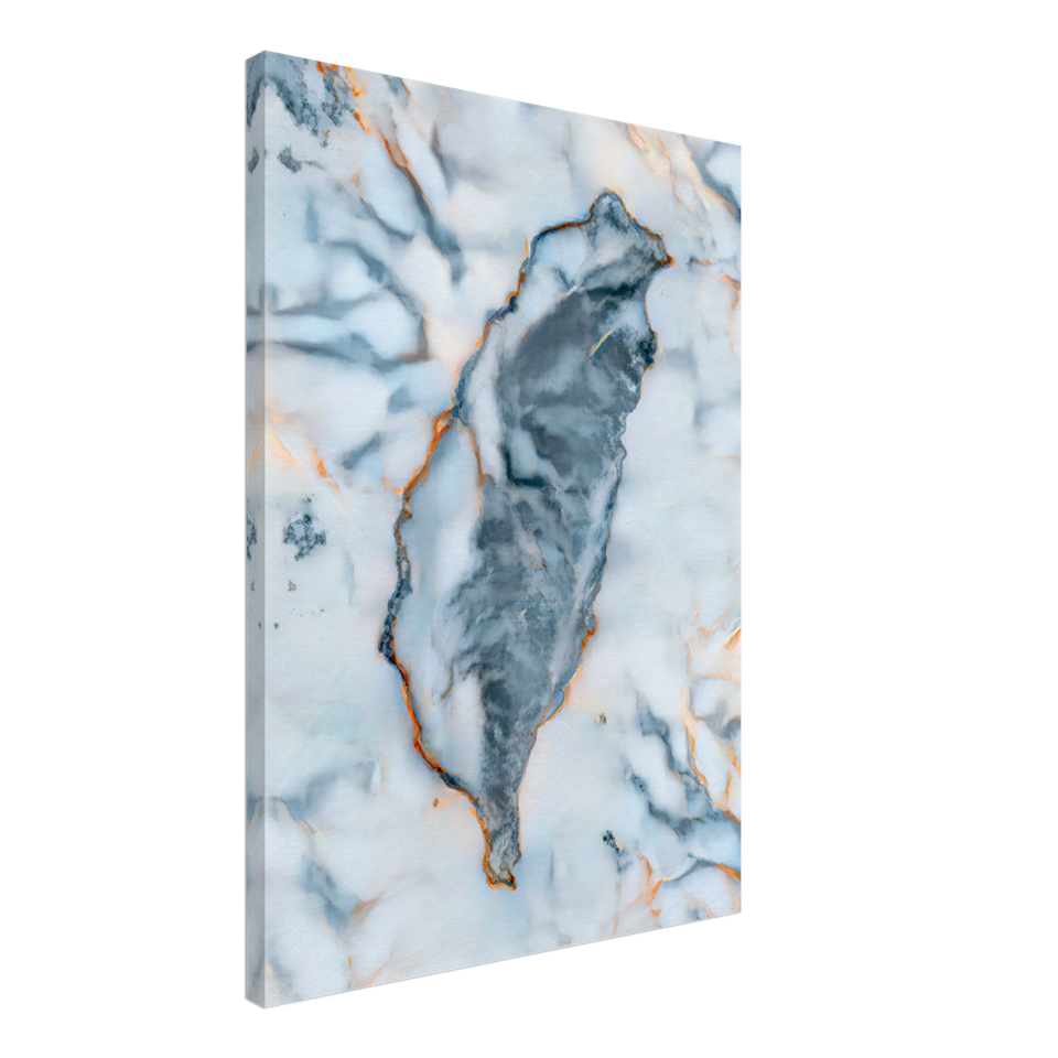 Taiwan Marble Map Canvas