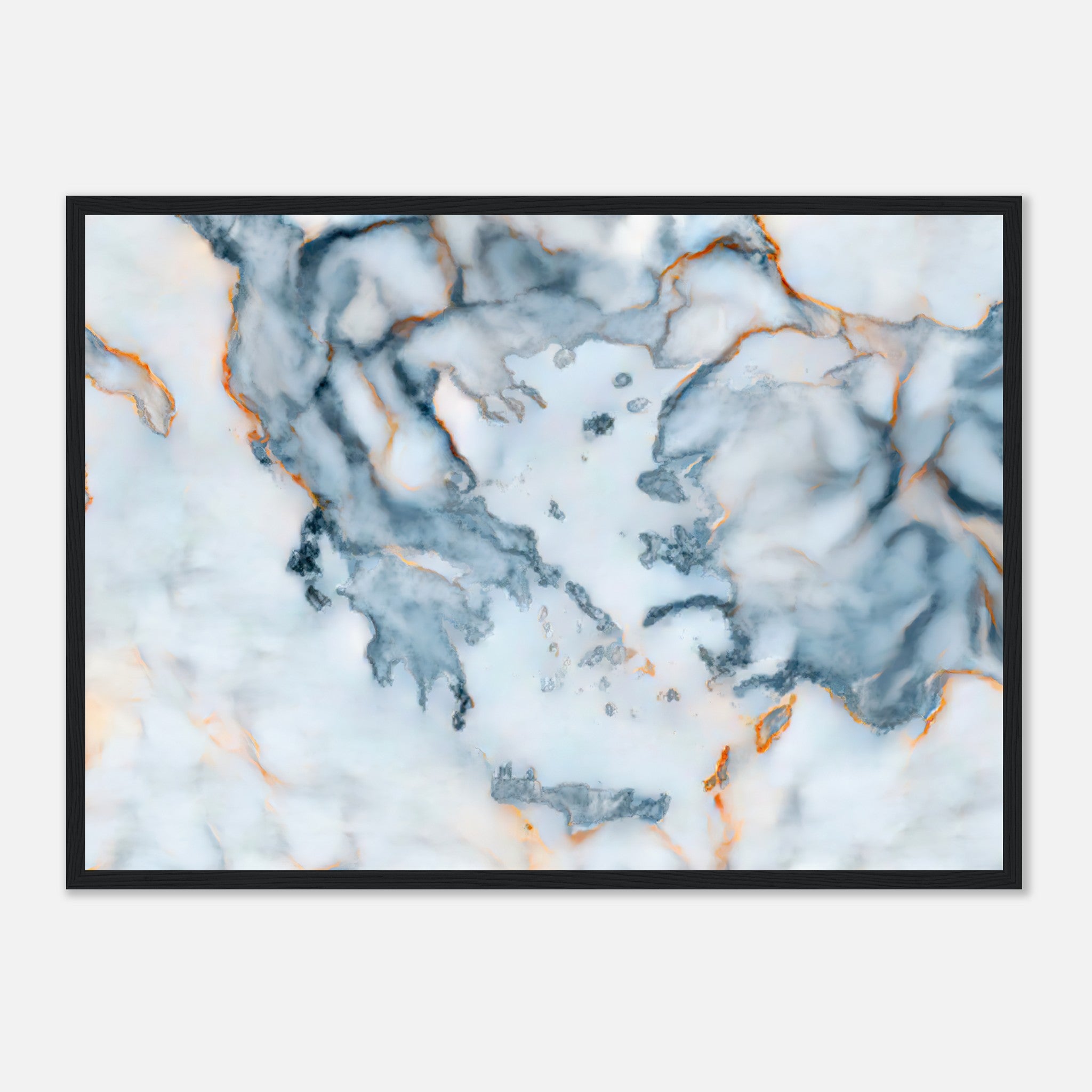 Greece Marble Map Poster