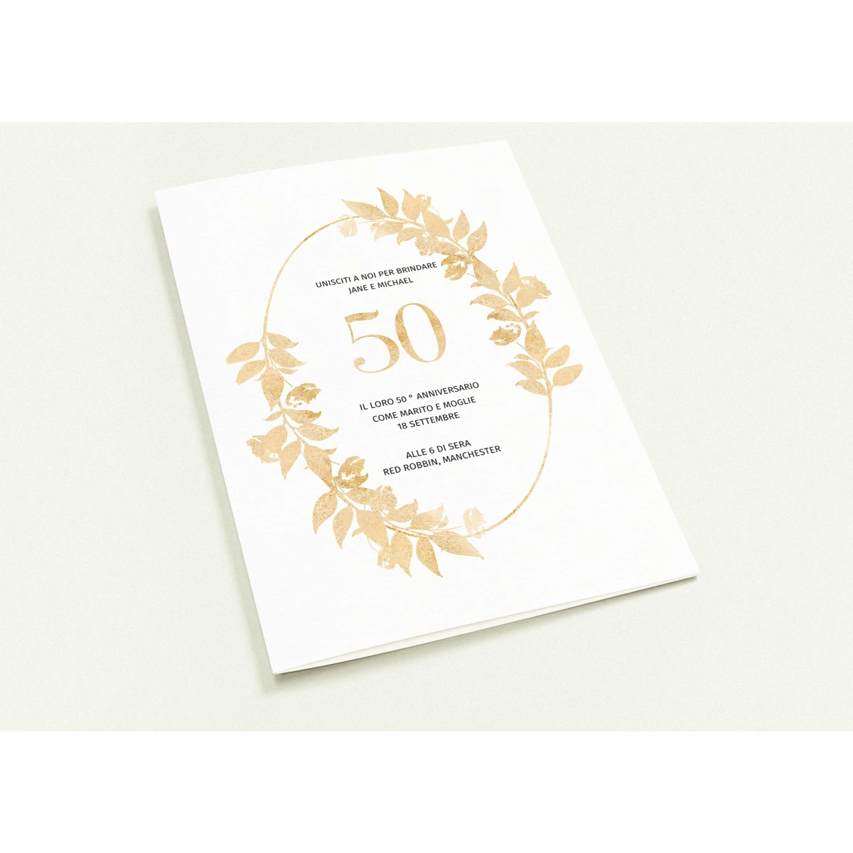 Inviti per il 50° anniversario di matrimonio