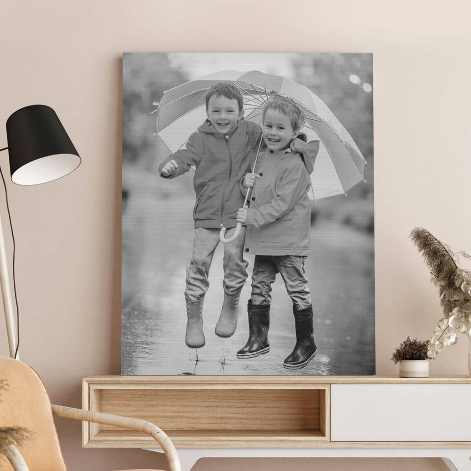 Personalized Brushed Aluminum Print