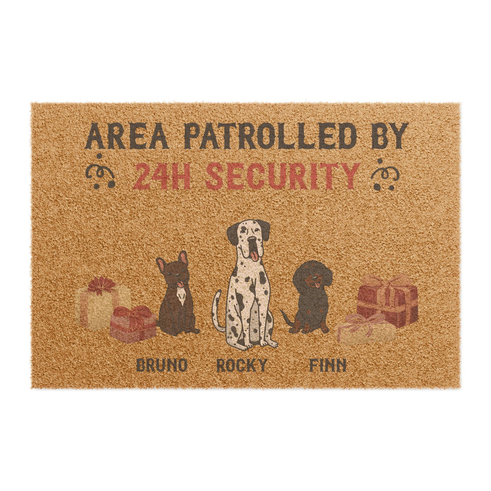 Doormat - Area Patrolled By, 24h security