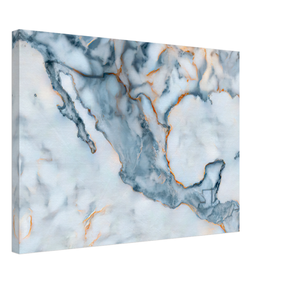 Mexico Marble Map Canvas