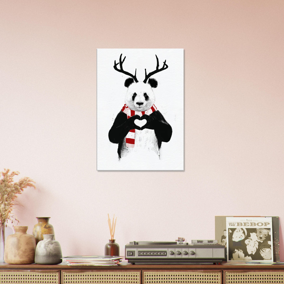 Xmas Panda Leinwand