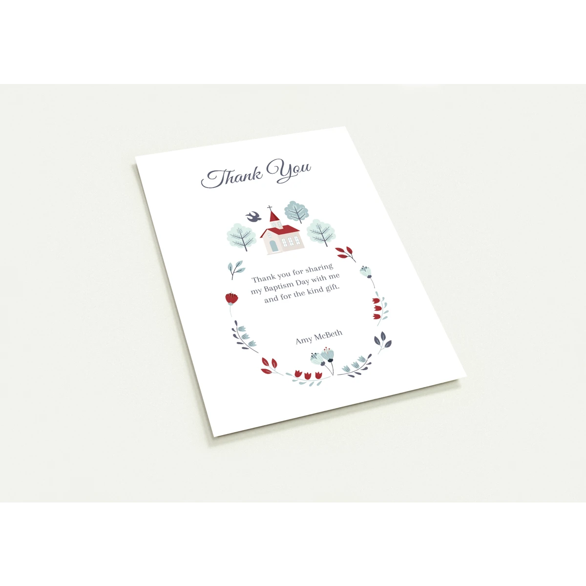 Christening Thank You Cards No photo